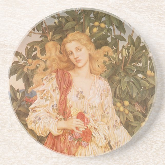 Goddess of Blossoms and Flowers, Flora by Morgan Coaster (Front)