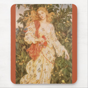 Goddess of Blossoms and Flowers, Flora by Morgan Mouse Pad