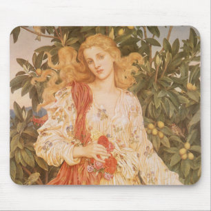 Goddess of Blossoms and Flowers, Flora by Morgan Mouse Pad