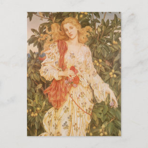Goddess of Blossoms and Flowers, Flora by Morgan Postcard