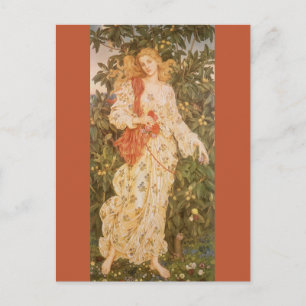 Goddess of Blossoms and Flowers, Flora by Morgan Postcard