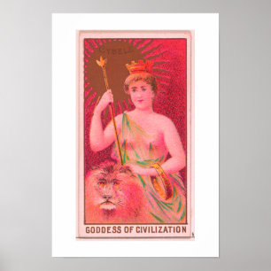 Goddess of Civilization, Cybele, Poster Print
