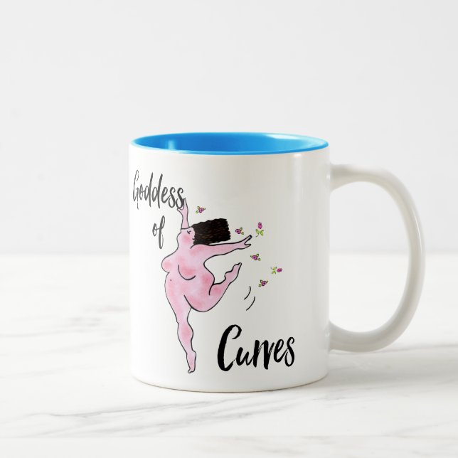 "Goddess of Curves" Two-Tone Coffee Mug (Right)