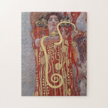 Goddess of Health, Hygieia (Salus), Gustav Klimt Jigsaw Puzzle<br><div class="desc">Gustav Klimt (July 14, 1862 – February 6, 1918) was an Austrian symbolist painter and one of the most prominent members of the Vienna Secession movement. Klimt is noted for his paintings, murals, sketches, and other objets d'art. In addition to his figurative works, which include allegories and portraits, he painted...</div>