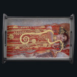 Goddess of Health, Hygieia (Salus), Gustav Klimt Serving Tray<br><div class="desc">Gustav Klimt (July 14, 1862 – February 6, 1918) was an Austrian symbolist painter and one of the most prominent members of the Vienna Secession movement. Klimt is noted for his paintings, murals, sketches, and other objets d'art. In addition to his figurative works, which include allegories and portraits, he painted...</div>