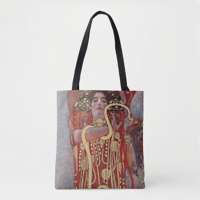 Goddess of Health, Hygieia (Salus), Gustav Klimt Tote Bag (Front)