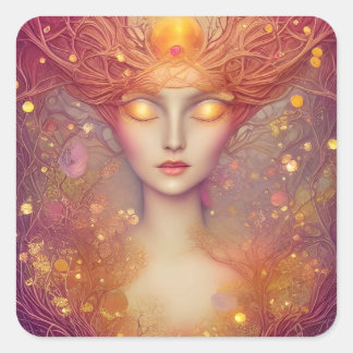 Goddess of Light Square Sticker