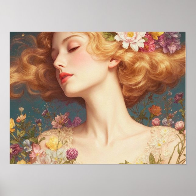 “Goddess of Light – Whisper of Blossoms” Poster (Front)