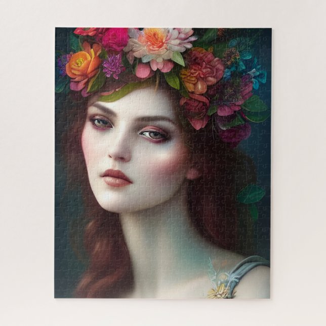 Goddess of Love Stunning Flower Portrait  Jigsaw Puzzle (Vertical)