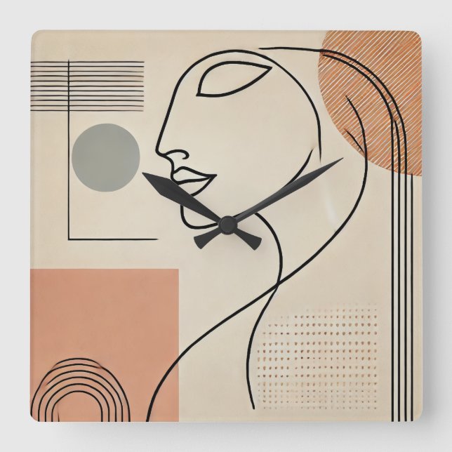  goddess of luck square wall clock (Front)