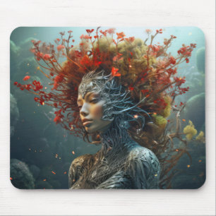 Goddess Of Nature Mystical Ethereal Fantasy World Mouse Pad