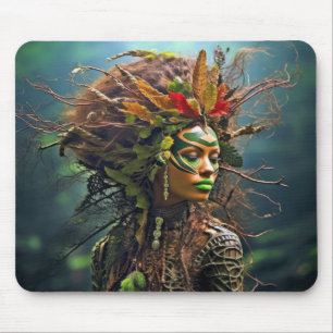 Goddess Of Nature Mystical Ethereal Fantasy World Mouse Pad