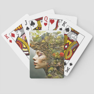 Goddess Of Nature Mystical Ethereal Fantasy World Playing Cards