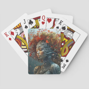 Goddess Of Nature Mystical Ethereal Fantasy World  Playing Cards