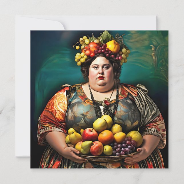 "Goddess of Overindulgence" Colourful Portrait     (Front)