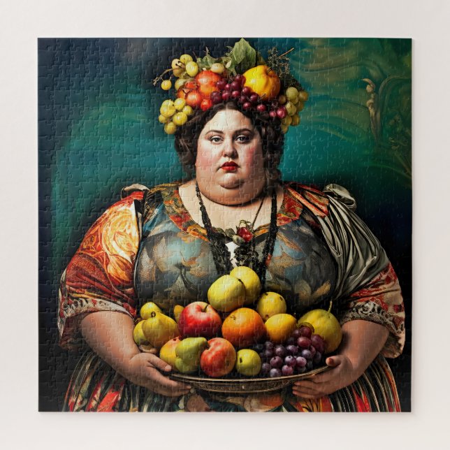 "Goddess of Overindulgence" Colourful Portrait     Jigsaw Puzzle (Vertical)