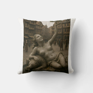 Goddess of the Fountain – Fantasy Throw Pillow