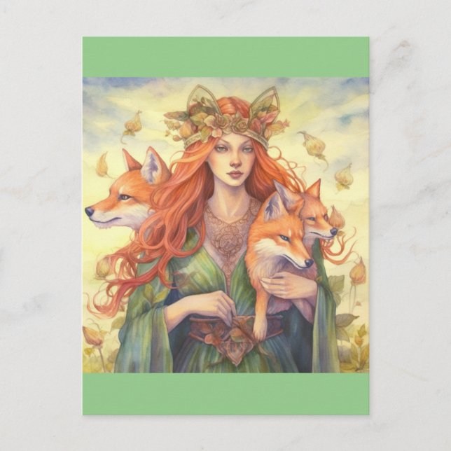 Goddess of the summer solstice postcard (Front)