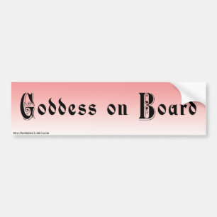 GODDESS ON BOARD Bumper Sticker