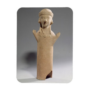 Goddess or worshipper with raised arms, figurine, magnet