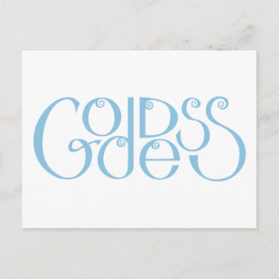 Goddess pale blue Postcard