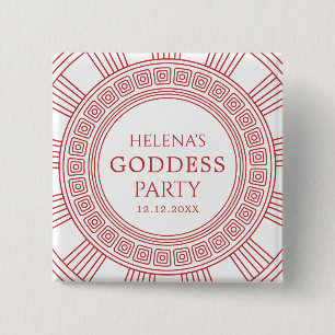 Goddess Party 15 Cm Square Badge