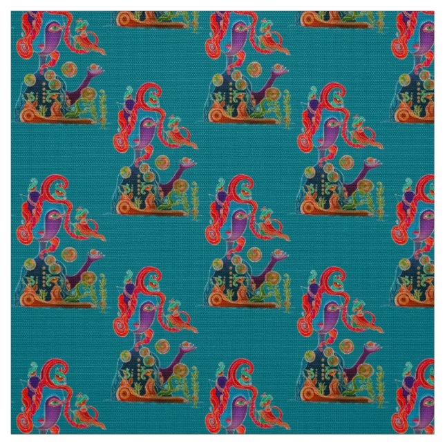 Goddess Pattern Fabric (Swatch)