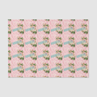 Goddess pink birds and rose tissue paper