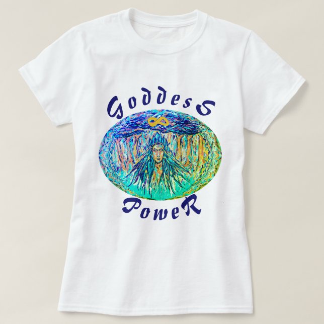 Goddess Power Colourful Infinity Deity T-Shirt (Design Front)