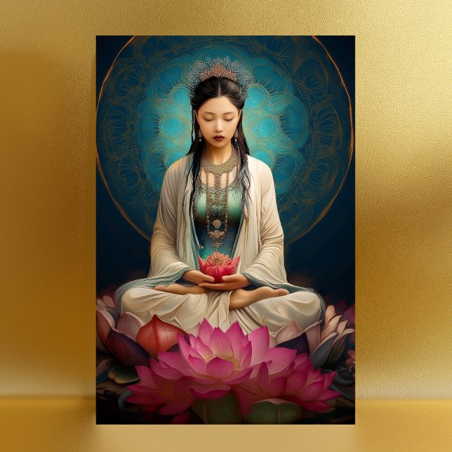 Goddess Quan Yin High Frequency Portrait Painting Postcard (Creator Uploaded)