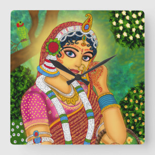 Goddess Radha Wall Clock