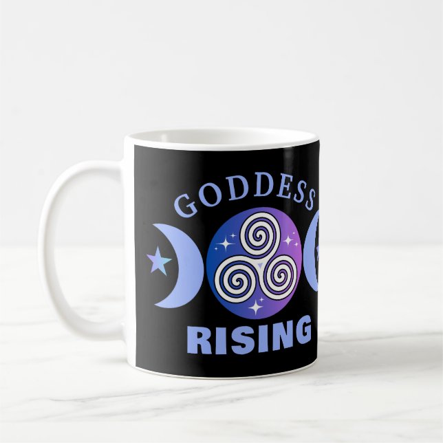 Goddess Rising Mug – Purple & Blue Mystic (Left)
