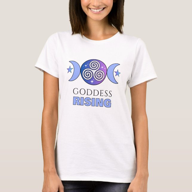 Goddess Rising Purple & Blue Moon T-Shirt (Front)