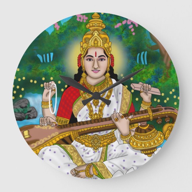 Goddess Saraswati Clock (Front)