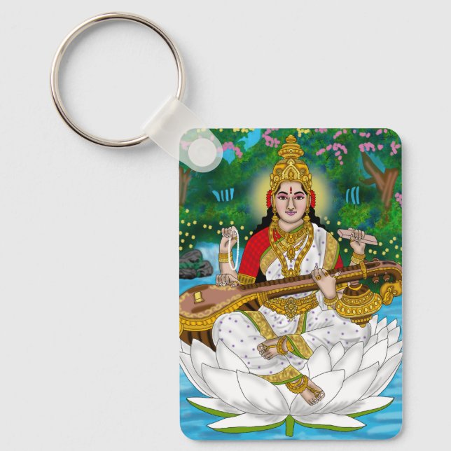 Goddess Saraswati Keychain (Front)