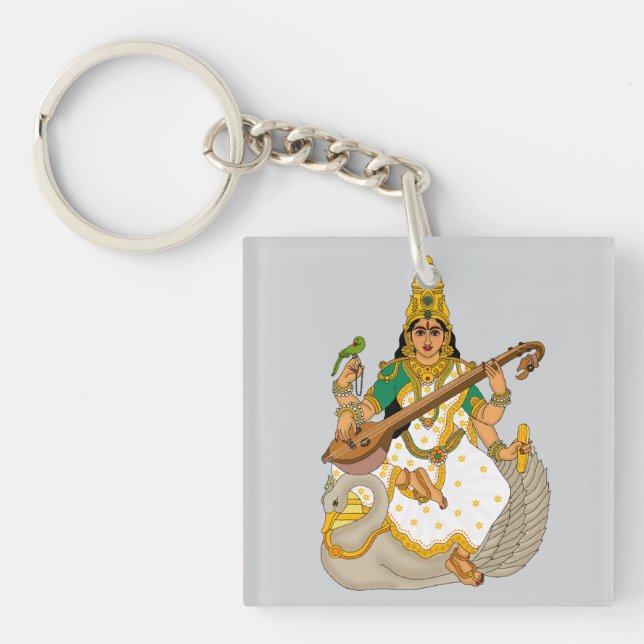 Goddess Saraswati Keychain (Front)
