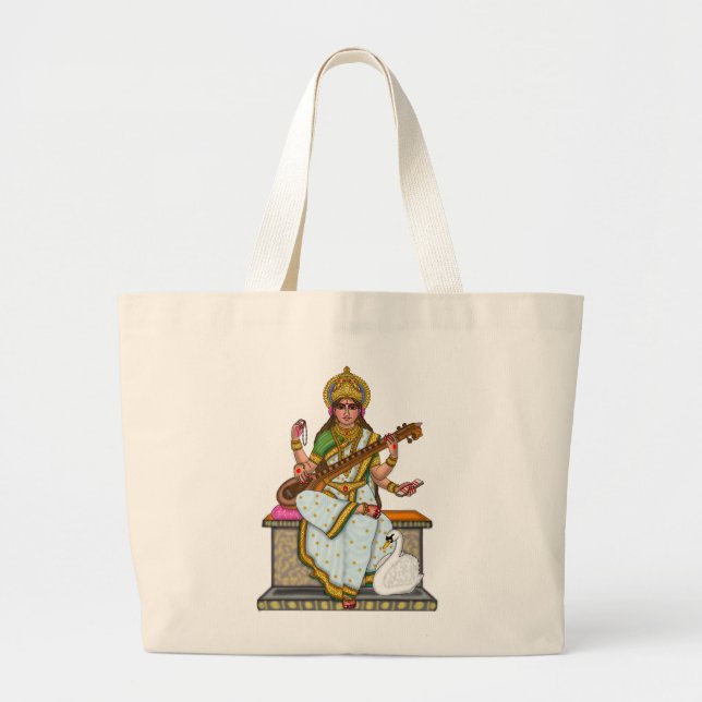 Goddess Saraswati Tote Bag  (Front)