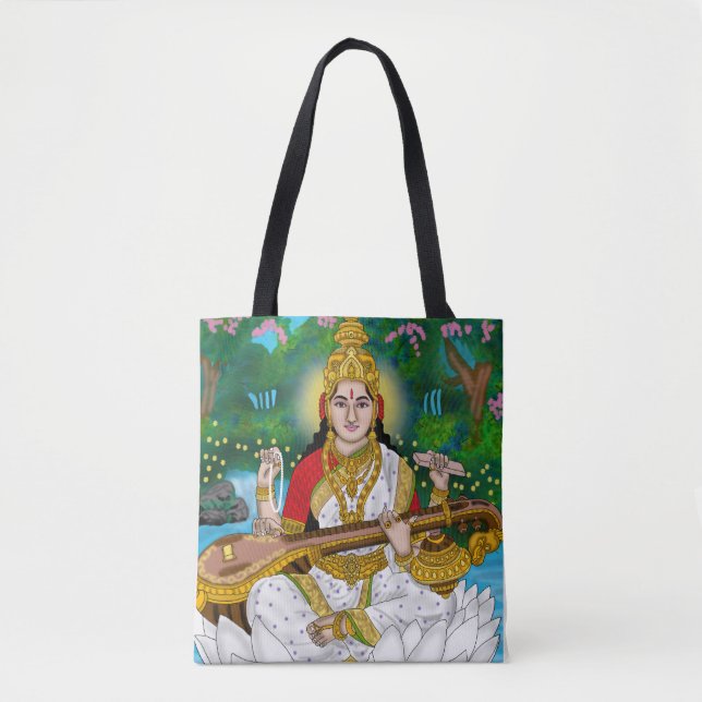 Goddess Saraswati Tote Bag (Front)