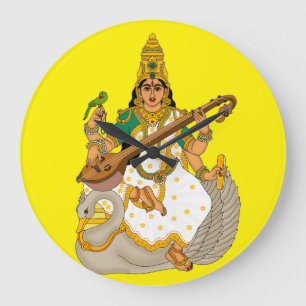 Goddess Saraswati Wall Clock