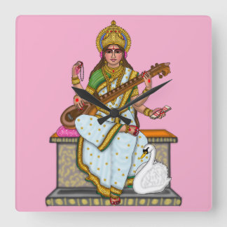 Goddess Saraswati Wall Clock