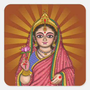 Goddess Sita Square Sticker