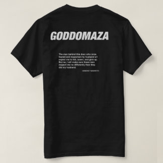GODDOMAZA BLACK MOMOKO QUOTE BLACK T-Shirt