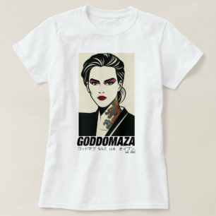 GODDOMAZA EAST 1985 WHITE TEE DRAGON NECK TAT