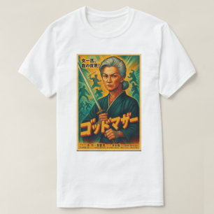 GODDOMAZA SAMURAI MOVIE POSTER COLORED WHITE TEE