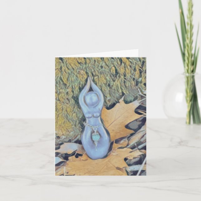 Godess in the Autumn Woods All Occassions Card (Front)