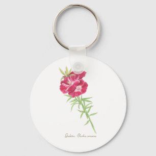 Godetia button key ring