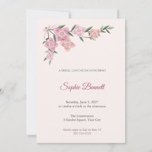 Godetia Sprays Bridal Luncheon Invitation