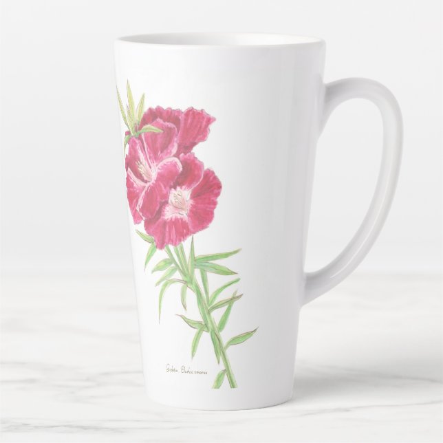 Godetia  tall latte mug (Right)