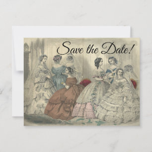Godey's 1860 Brides & Bridesmaids Postcard
