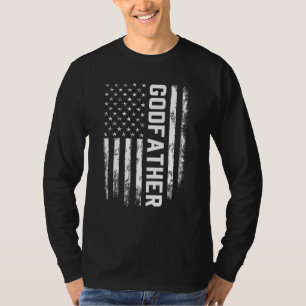 Godfather America Flag For Men Father's Day T-Shirt